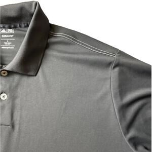 Adidas Polo Shirt Men's Large Climalite Black